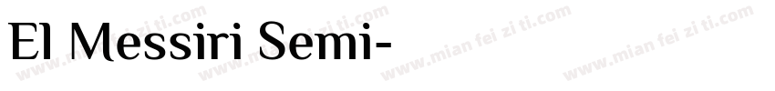El Messiri Semi字体转换